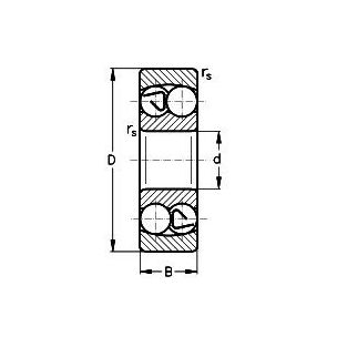 126 (GPZ) sleva Ložisko kuličkové dvouřadé naklápěcí,   6x 19x6