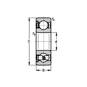 623 ZR R5-12 Ložisko kuličkové jednořadé s krytem z jedné strany,   3x 10x4