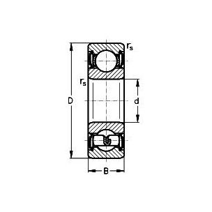 629-2RSR Ložisko kuličkové jednořadé s těsněním na obou stranách,   9x 26x8