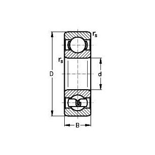 6200 R5-12 Ložisko kuličkové jednořadé,  10x 30x9