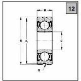 VLM 043 /PLC 3-R/ Ložisko kuličkové jednořadé speciální