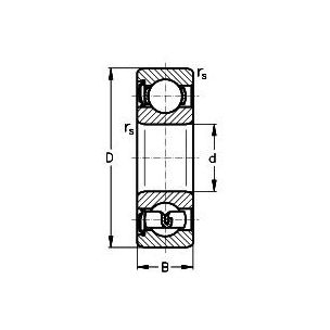 609 RSR /ZKL Ložisko kuličkové jednořadé s těsněním z jedné strany,   9x 24x7