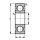 6304-2RSR C4  Ložisko kuličkové jednořadé s těsněním na obou stranách,  20x 52x15