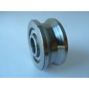 VLM 053 N (Laufrolle D14) Ložisko kuličkové dvouřadé speciální,  12x 39,9x20/18 zápich V 100°x3,2 pro tyč pr.14 (2ZRTNH R13-31)