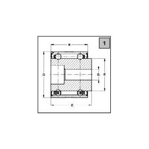 VLM 003 (MCD) Ložisko kuličkové dvouřadé speciální,   8,3x 42x35/28,4 (2RSR TNH R15-35)