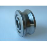 VLM 053 N (Laufrolle D14) Ložisko kuličkové dvouřadé speciální,  12x 39,9x20/18 zápich V 100°x3,2 pro tyč pr.14 (2ZRTNH R13-31)