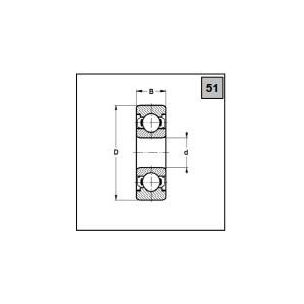 VLM 095 Ložisko kuličkové jednořadé speciální,   8x 26x 7 (2ZR)