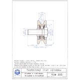 VLM 205 Kladka s jednořadým kuličkovým ložiskem, šroubem a distančním kroužkem (obsahuje 608-2RZ a 2x PK)